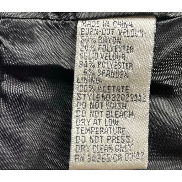 Nygard Collection Womens Bolero Jacket Sz 8 Petite Black Velour Burnout Evening - Picture 5 of 5